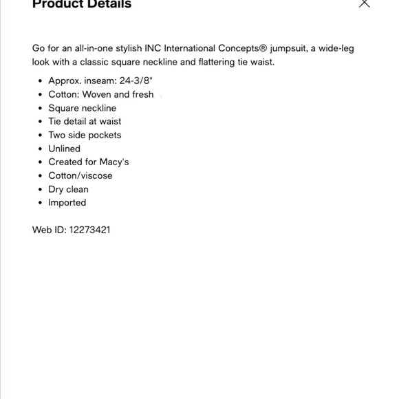 NEW INC Square-Neck Tie-Waist Jumpsuit - Picture 5 of 11